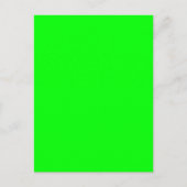 Carte Postale Vert Fluo Neon Couleur Personnaliser Ceci! (Devant)