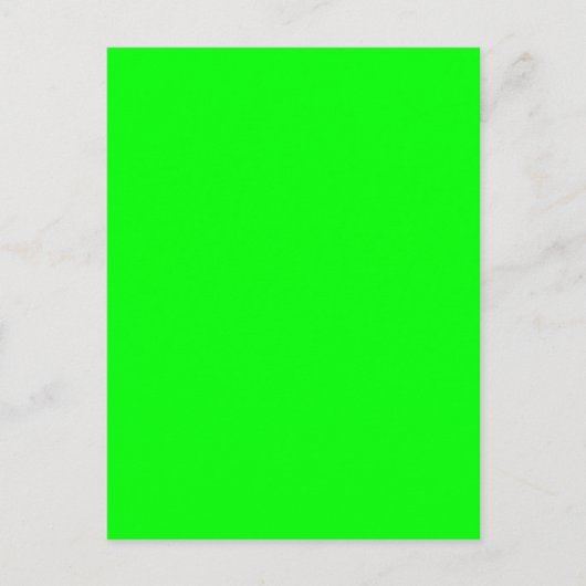 Carte Postale Vert Fluo Neon Couleur Personnaliser Ceci! (Devant)