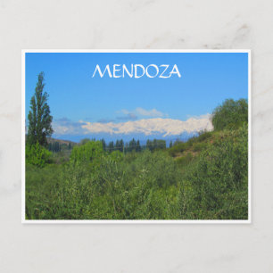 Carte Postale vert mendoza andes