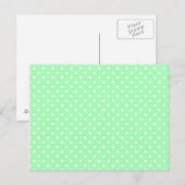 Carte Postale Vert Menthe et pois blanc (Devant / Derrière)