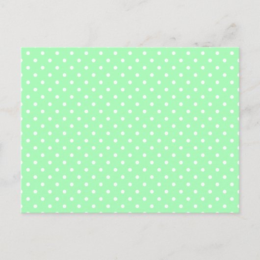 Carte Postale Vert Menthe et pois blanc (Devant)