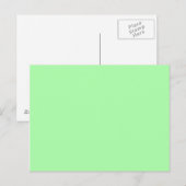 Carte Postale Vert Menthe Uni (Devant / Derrière)