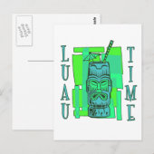 Carte Postale Vert mer et bleu Luau (Devant / Derrière)
