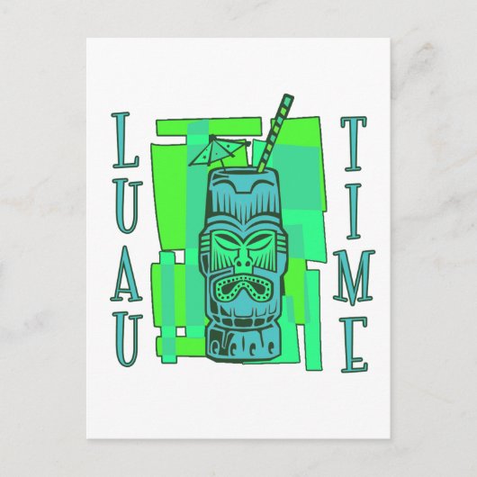 Carte Postale Vert mer et bleu Luau (Devant)