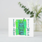 Carte Postale Vert mer et bleu Luau (Debout devant)