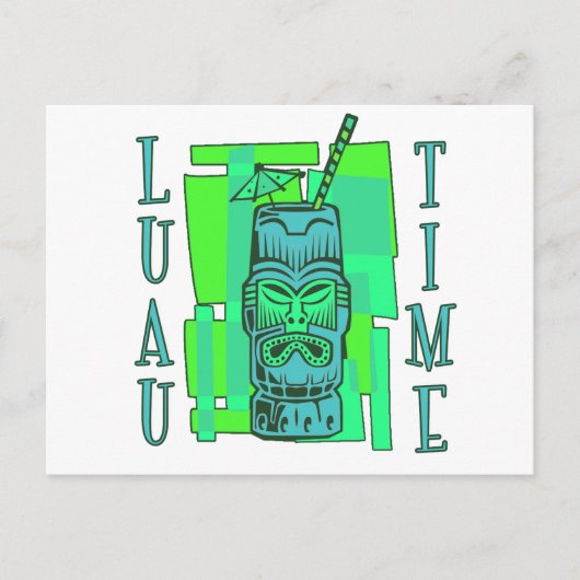 Carte Postale Vert mer et bleu Luau (Devant)