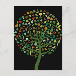 Carte Postale Vert mignon arbre de l'environnement