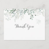 Carte Postale Vert minimaliste Merci Eucalyptus (Devant)