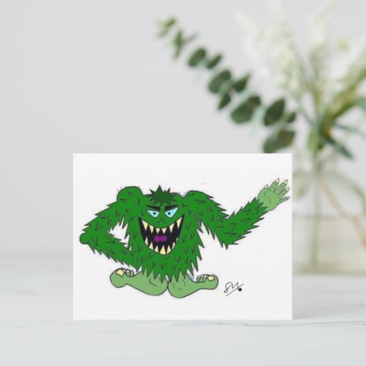 Carte Postale vert moyen (Debout devant)