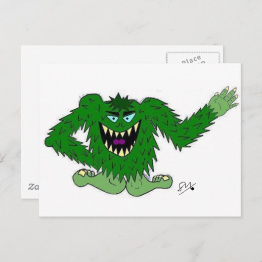 Carte Postale vert moyen (Devant / Derrière)