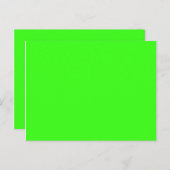 Carte Postale vert néon de couleur (Devant / Derrière)