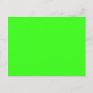 Carte Postale vert néon de couleur