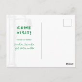 Carte Postale Vert Nous avons déplacé la boîte aux lettres en ét (Dos)