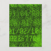 Carte Postale Vert numérique (Devant)