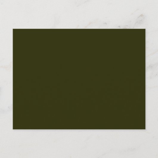 Carte Postale VERT OLIVE SOMBRE (couleur solide) ~ (Devant)