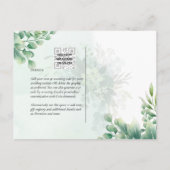 Carte Postale Vert Or Eucalyptus MARIAGE QR CODE Moderne (Dos)