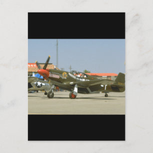 Carte Postale Vert P51 Mustang, Côté Gauche_Avions 2ÈME GUERRE M