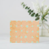 Carte Postale Vert pois orange chic (Debout devant)