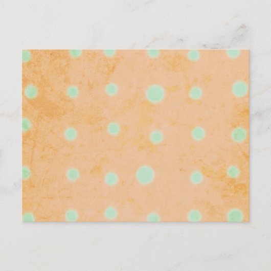 Carte Postale Vert pois orange chic (Devant)