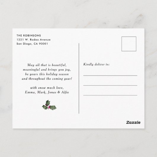 Carte Postale Vert rose vif Feuillage Arc 1 Photo Fête (Dos)