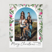 Carte Postale Vert rose vif Feuillage Arc 1 Photo Fête (Devant)