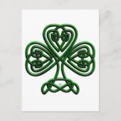 Carte Postale Vert Shamrock de la Saint-Patrick (Devant)