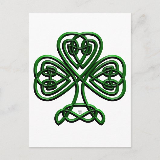 Carte Postale Vert Shamrock de la Saint-Patrick (Devant)