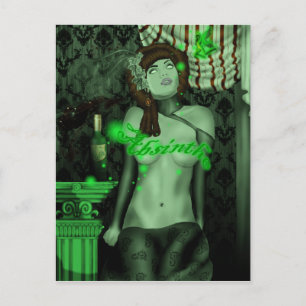 carte postale verte