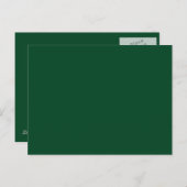 Carte postale verte à feuillage persistant (Devant / Derrière)