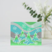Carte postale verte Arbres d'hiver (Debout devant)