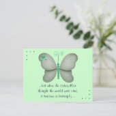 Carte postale verte Citation Papillon (Debout devant)