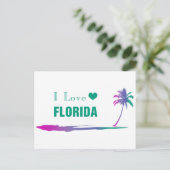Carte postale verte colorée de Floride (Debout devant)