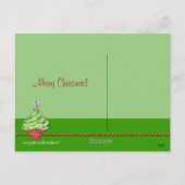 Carte postale verte Cupcake de Noël (Dos)