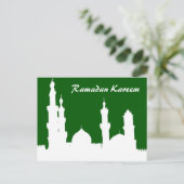 Carte postale verte de la mosquée du Ramadan (Debout devant)