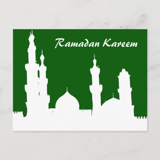 Carte postale verte de la mosquée du Ramadan (Devant)