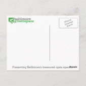Carte postale verte de l'espace UFPIA de Baltimore (Dos)