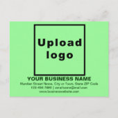 Carte postale verte de marque commerciale (Devant)