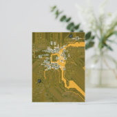 Carte postale verte jaune (Debout devant)