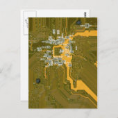 Carte postale verte jaune (Devant / Derrière)