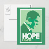 Carte postale verte Obama Hope (Devant / Derrière)