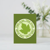 Carte postale verte - personnaliser (Debout devant)