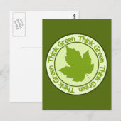 Carte postale verte - personnaliser (Devant / Derrière)