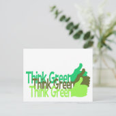 Carte postale verte - personnaliser (Debout devant)