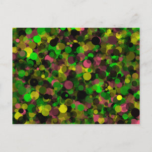 Carte postale verte pourpre jaune
