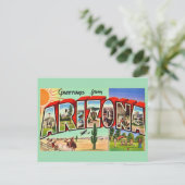 Carte postale verte rétro Arizona (Debout devant)