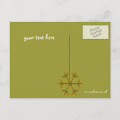 Carte postale verte rouge de Joyeux Noël de (Dos)