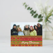 Carte postale verte rouge de Joyeux Noël de (Debout devant)