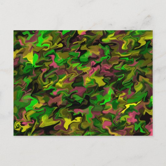 Carte postale verte violet jaune (Devant)