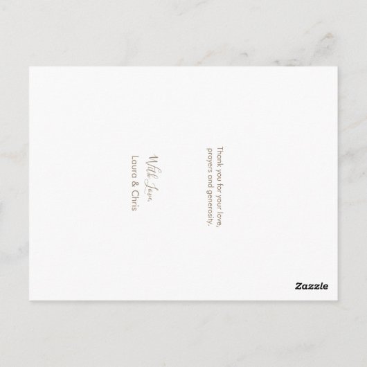 Carte Postale Vertical Back bébé garçon photo Cristiano Baptême (Dos)