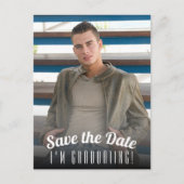 Carte Postale Vertical Photo Graduation Save the Date (Devant)